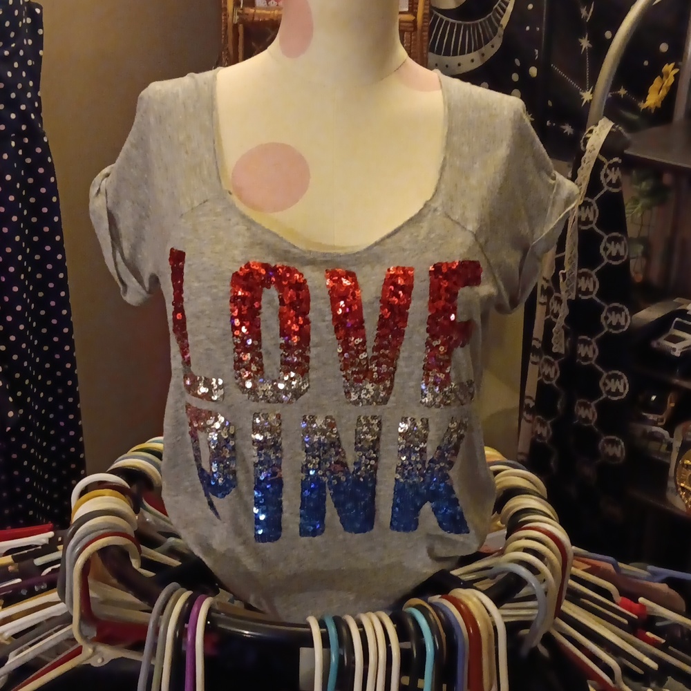 PINK red/white/blue tee
